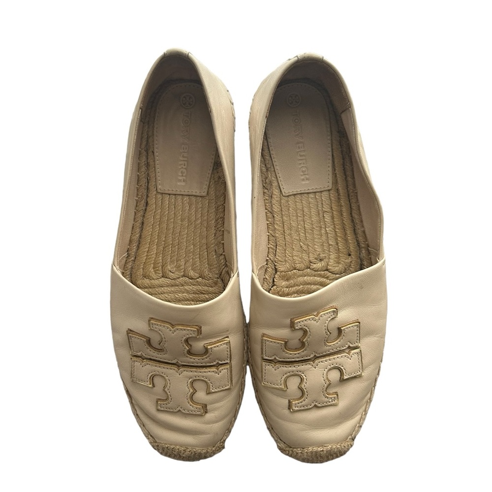 Tory Burch Ines  Genuine leather cream espadrilles flats size 7.5
